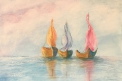 Gigi Barrett, Three Boats in a Row
