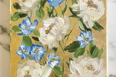 Allison Costlow, Gilded Peonies and Delphiniums