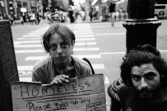 Homeless Couple, found on unprocessed rolls  of Tri-X Film