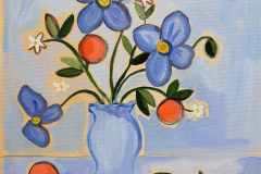 Julie Bowers Murphy, Blue Flowers, Winter Citrus